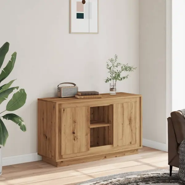 Gossi servanta, stejar artizanal, 102x35x60 cm, lemn prelucrat