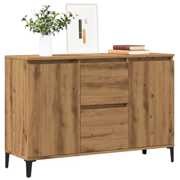 Gossi servanta, stejar artizanal, 102x35x70 cm, lemn prelucrat
