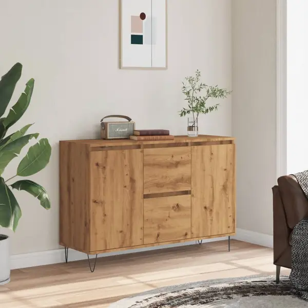 Gossi servanta, stejar artizanal, 104x35x70 cm, lemn prelucrat