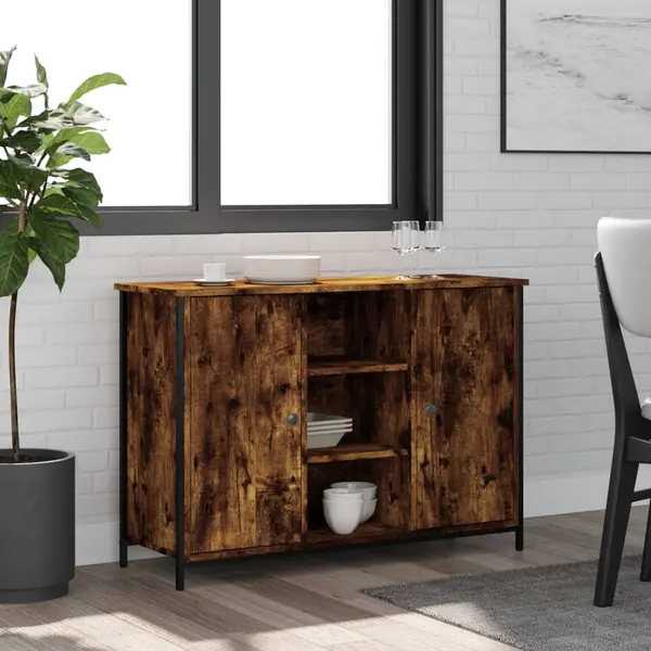 Gossi servanta, stejar fumuriu, 100x35x70 cm, lemn prelucrat