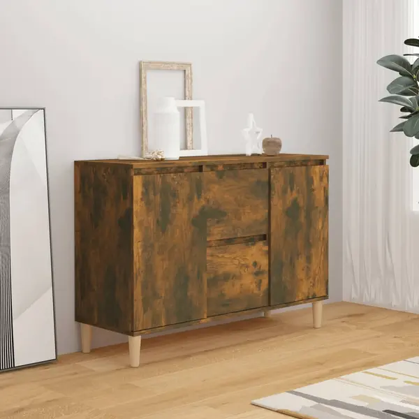 Gossi servanta, stejar fumuriu, 101x35x70 cm, lemn prelucrat