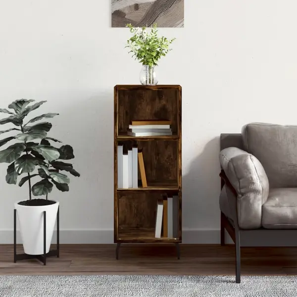 Gossi servanta, stejar fumuriu, 34,5x32,5x90 cm, lemn prelucrat