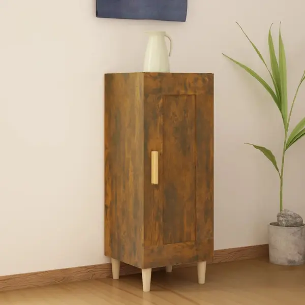 Gossi servanta, stejar fumuriu, 34,5x34x90 cm, lemn compozit