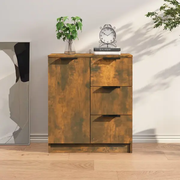 Gossi servanta, stejar fumuriu, 60x30x70 cm, lemn prelucrat