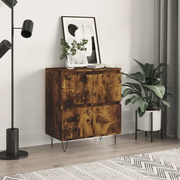 Gossi servanta, stejar fumuriu, 60x30x75 cm, lemn compozit