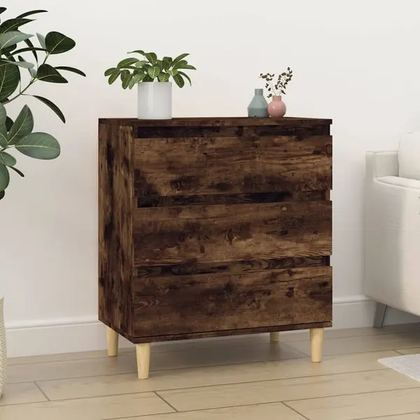 Gossi servanta, stejar fumuriu, 60x30x75 cm, lemn compozit