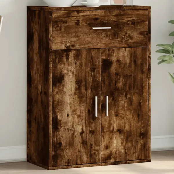 Gossi servanta, stejar fumuriu, 60x30x84 cm, lemn compozit