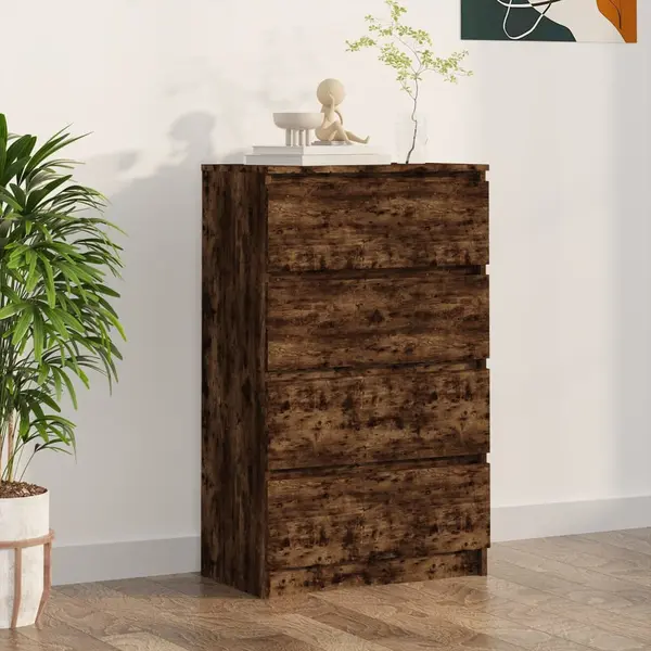 Gossi servanta, stejar fumuriu, 60x35x98,5 cm, lemn prelucrat