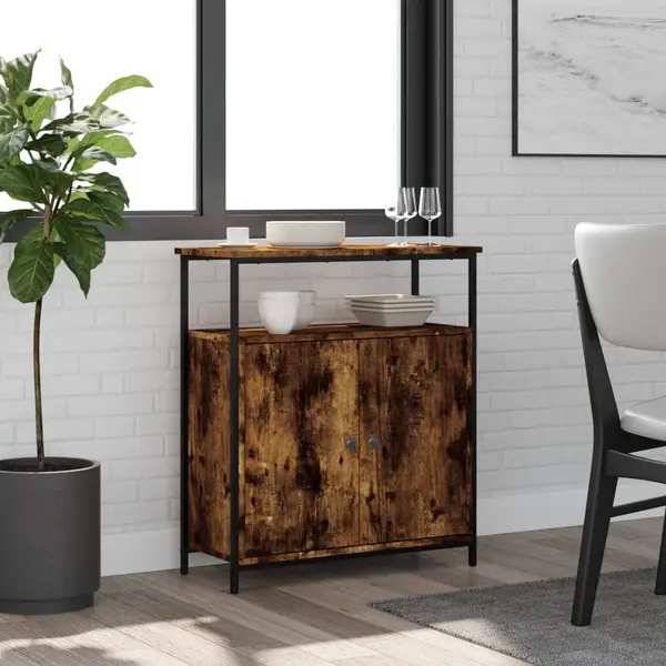 Gossi servanta, stejar fumuriu, 70x30x80 cm, lemn prelucrat