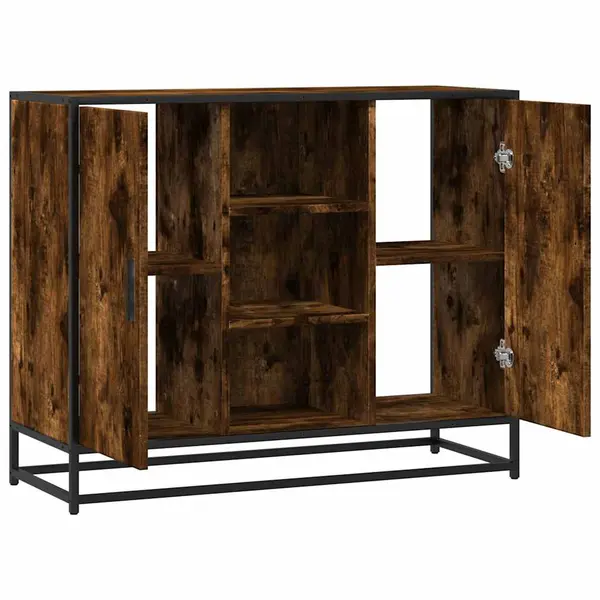 Gossi servanta, stejar fumuriu, 92x35x76 cm, lemn compozit