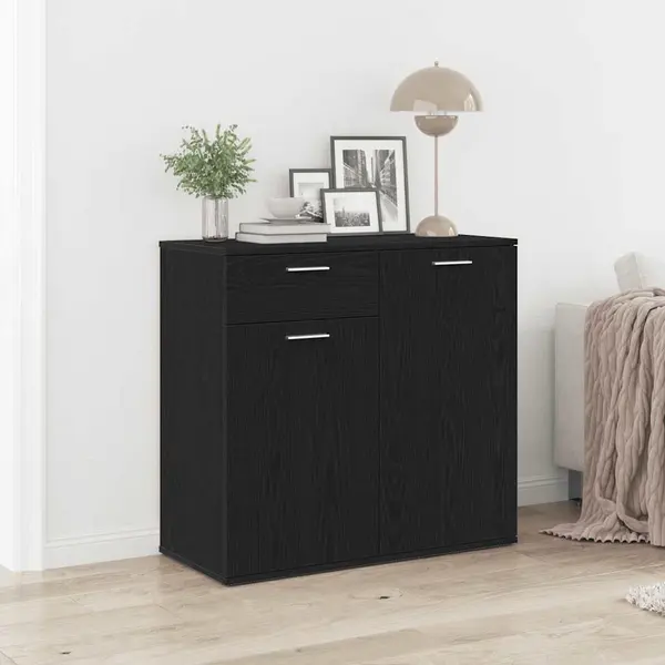 Gossi servanta, stejar negru, 80x36 x75 cm, lemn prelucrat