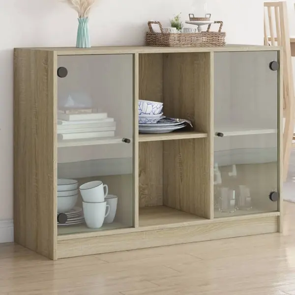Gossi servanta, stejar sonoma, 102x37x75,5 cm, lemn prelucrat