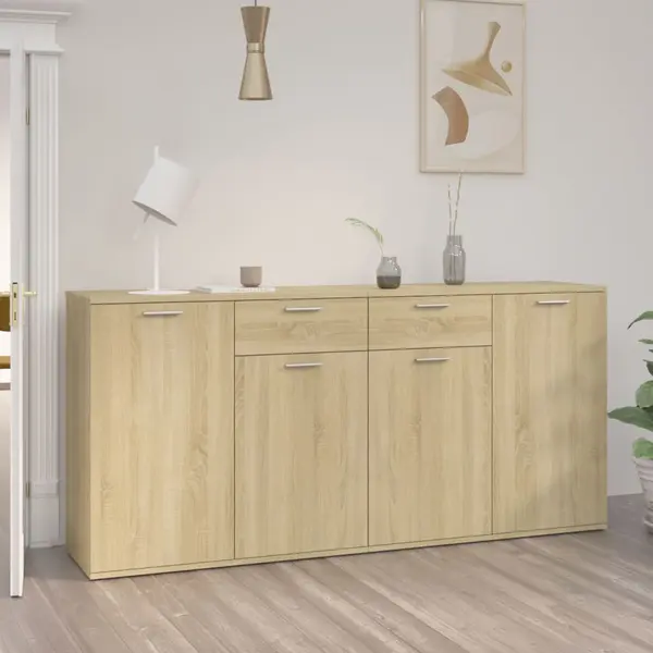 Gossi servanta, stejar sonoma, 160x36x75 cm, lemn prelucrat