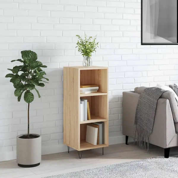 Gossi servanta, stejar sonoma, 34,5x32,5x90 cm, lemn compozit