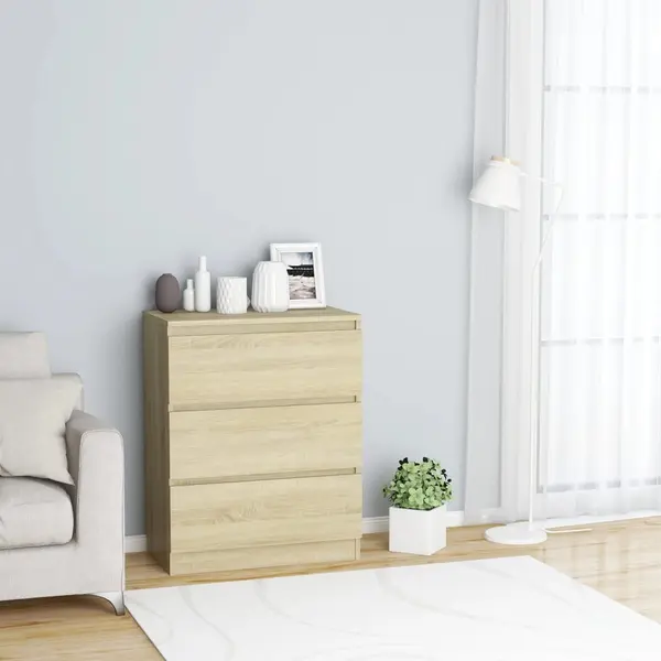 Gossi servanta, stejar sonoma, 60 x 35 x 76 cm, lemn prelucrat