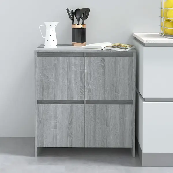 Gossi servanta, stejar sonoma gri, 70x41x75 cm, lemn prelucrat