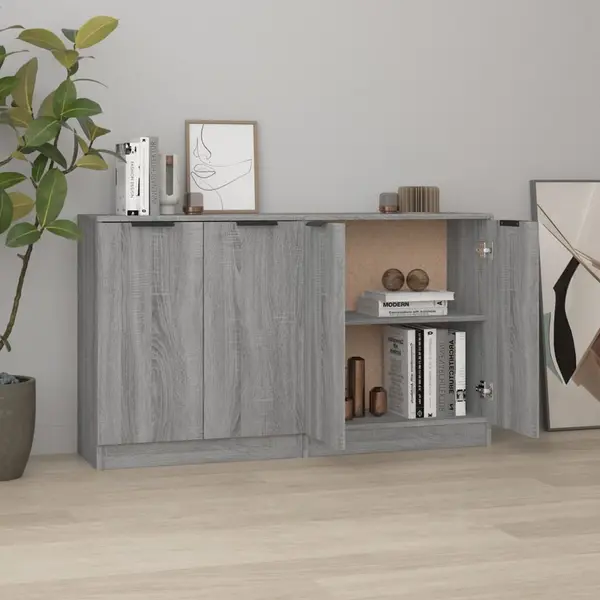 Gossi servante, 2 piese, sonoma gri, 60x30x70 cm, lemn prelucrat