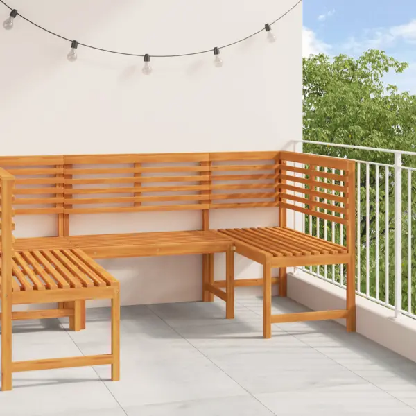 Gossi set banca de gradina, 3 piese, lemn masiv de acacia
