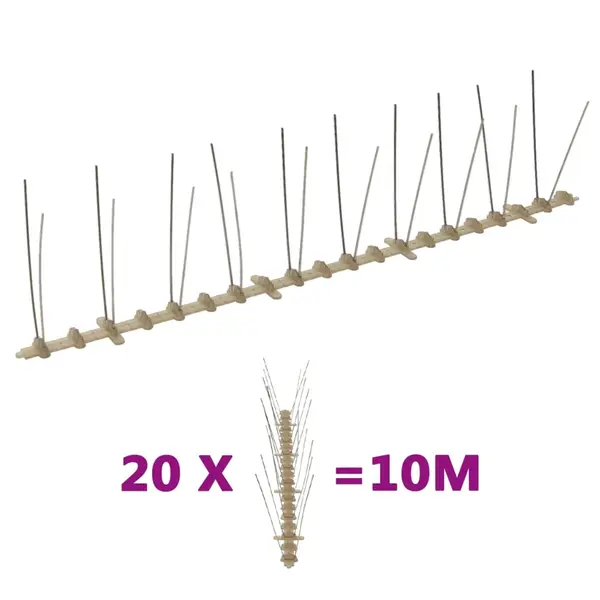 Gossi set banda cu tepi antipasari cu 2 randuri 20 buc. plastic 10 m