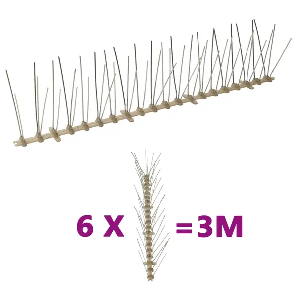Gossi set banda cu tepi antipasari cu 5 randuri, 6 buc., plastic, 3 m