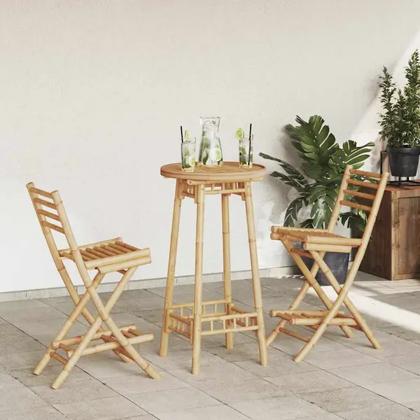 Gossi set bar de exterior 3 piese pliabil din bambus