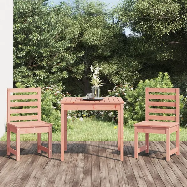 Gossi set bistro de gradina, 3 piese, lemn masiv douglas