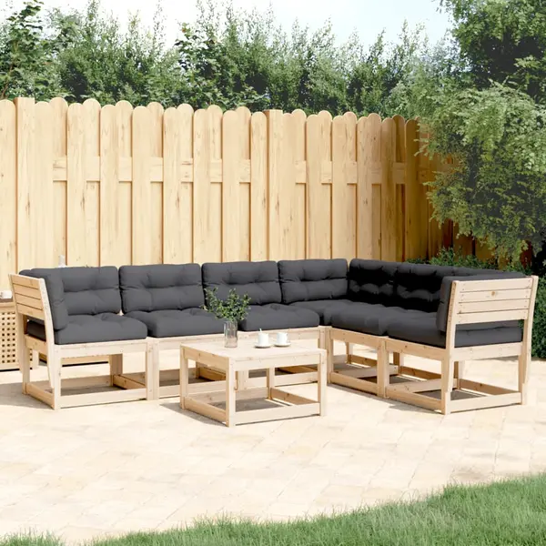 Gossi set canapele de gradina cu perne, 6 piese, lemn masiv de pin
