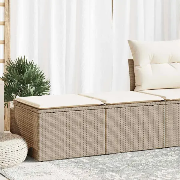 Gossi set canapele gradina cu perne 2 piese bej poliratan/lemn acacia