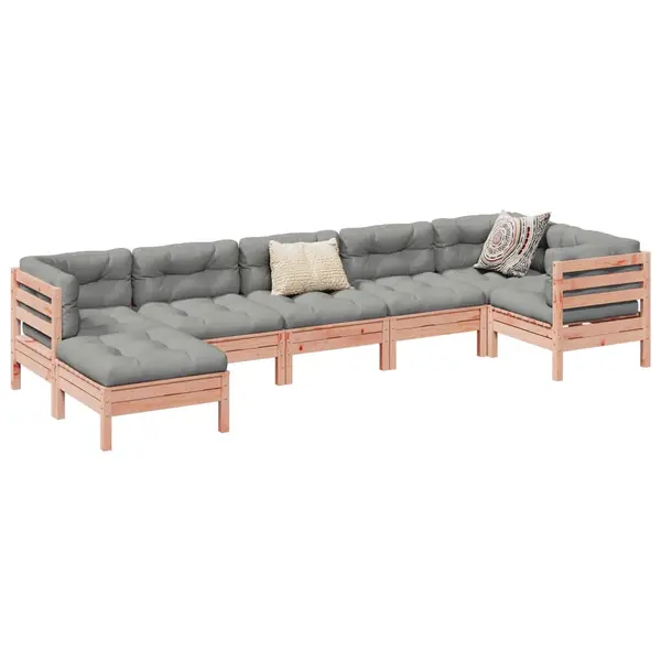 Gossi set canapele gradina cu perne, 7 piese, lemn masiv brad douglas