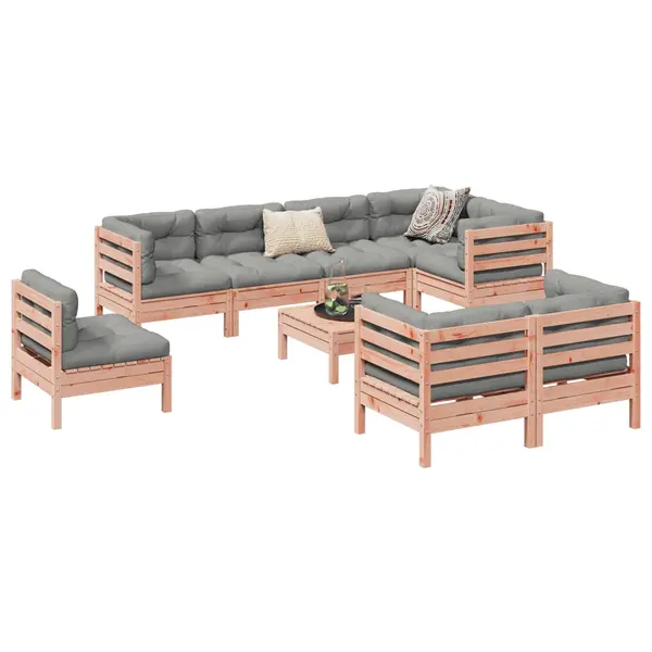 Gossi set canapele gradina cu perne, 9 piese, lemn masiv brad douglas