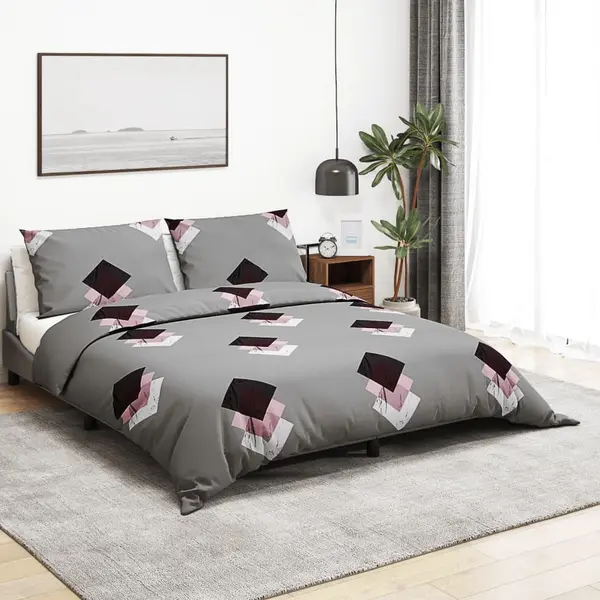 Gossi set cu husa de pilota, gri, 260x240 cm, bumbac