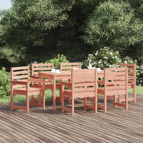Gossi set cu masa de gradina, 7 piese, lemn masiv douglas
