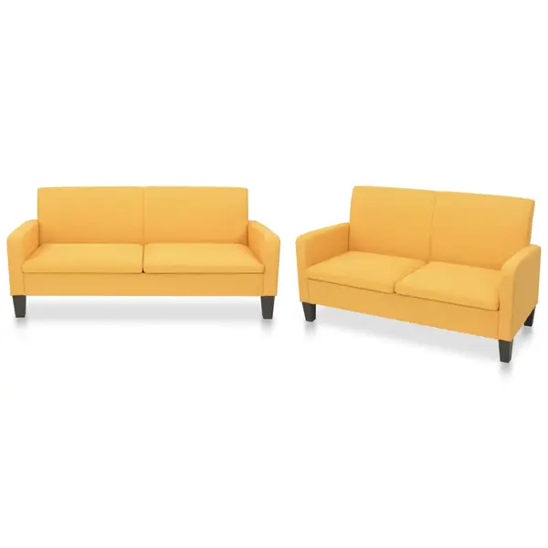 Gossi set de canapele, 2 piese, galben, material textil