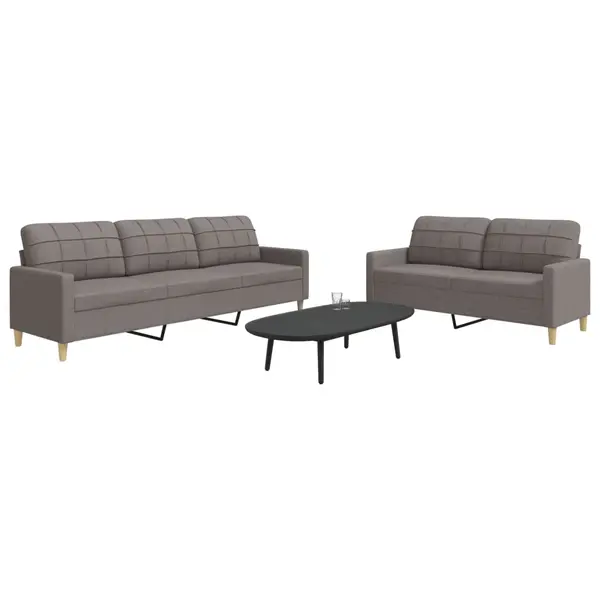 Gossi set de canapele, 2 piese, gri taupe, material