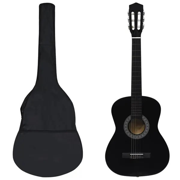Gossi set de chitara clasica pentru copii, 8 piese, negru, 3/4 36