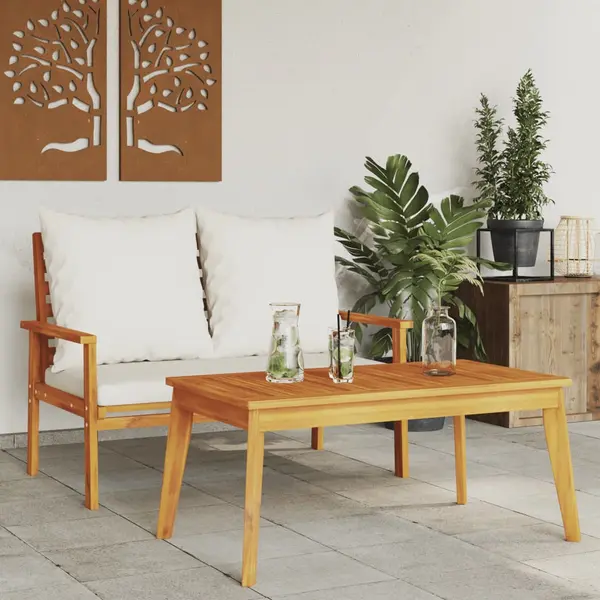 Gossi set de gradina cu perna, lemn masiv de acacia