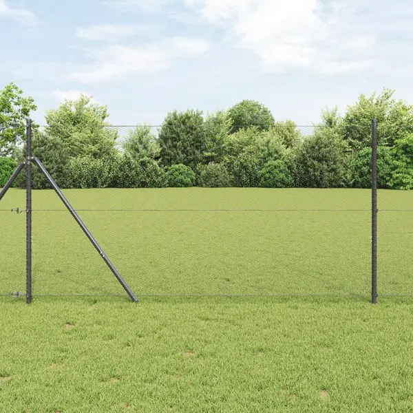 Gossi set de imprejmuire set de 2 gri otel galvanizat mare durabil