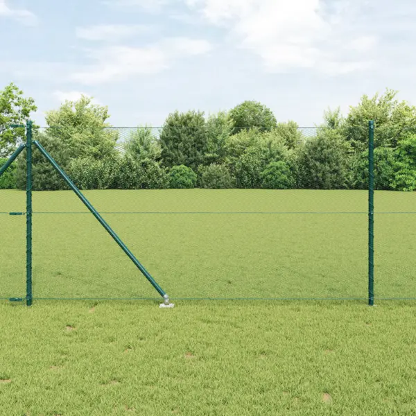 Gossi set de imprejmuire set de 2 verde padure otel vopsit electrostatic