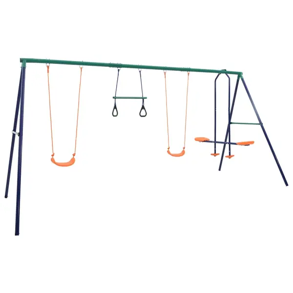 Gossi set de leagane cu inele de gimnastica si 4 locuri, otel