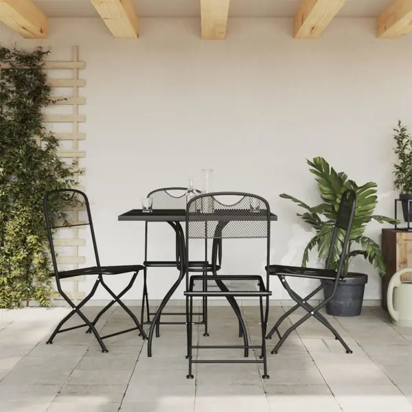 Gossi set de masa pentru gradina, 5 piese, plasa metalica antracit