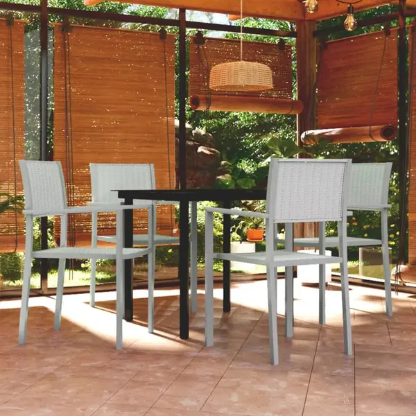 Gossi set de mobilier de gradina, 5 piese, alb
