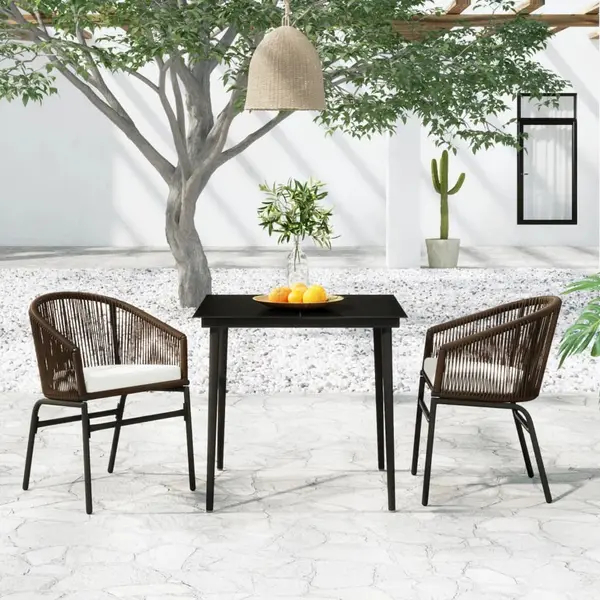 Gossi set de mobilier pentru gradina, 3 piese, maro
