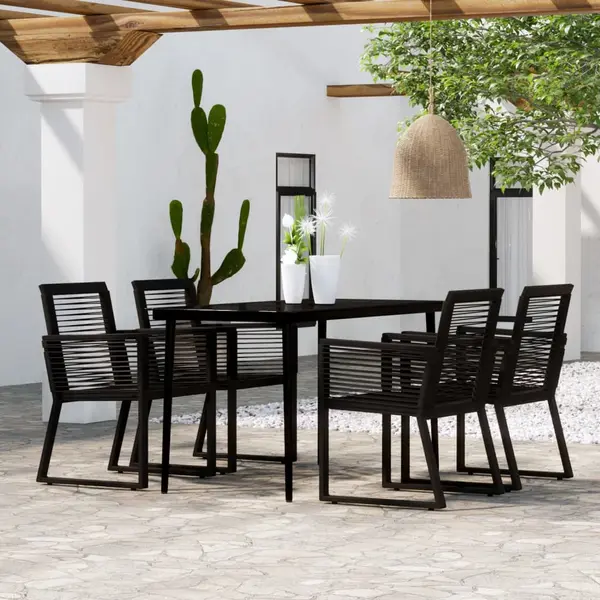 Gossi set de mobilier pentru gradina, 5 piese, negru