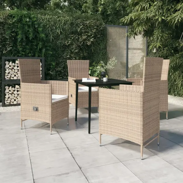 Gossi set de mobilier pentru gradina cu perne, 5 piese, bej