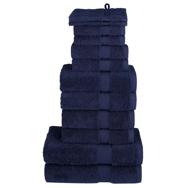 Gossi set de prosoape premium solund, 12 piese, bleumarin, 600 g/m2