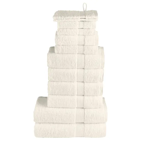 Gossi set de prosoape premium solund, 12 piese, crem, 600 g/m2