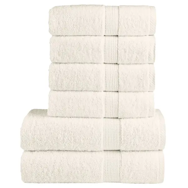 Gossi set de prosoape premium solund, 6 piese, crem, 600 g/m2