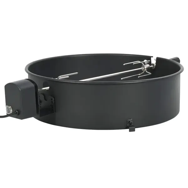 Gossi set de rotisor cu inel pentru gratar, negru, 57 cm