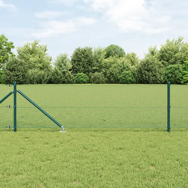 Gossi set de stalpi de gard set de 2 verde metal 10 x 0.5 m durabil