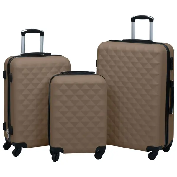 Gossi set de valize cu carcasa rigida, 3 piese, maro, abs
